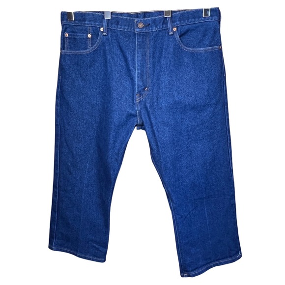 Levi's 517 Bootcut Blue Jeans Mens Size 40x30 Dark Wash Denim Pants 5 Pocket - Picture 1 of 9